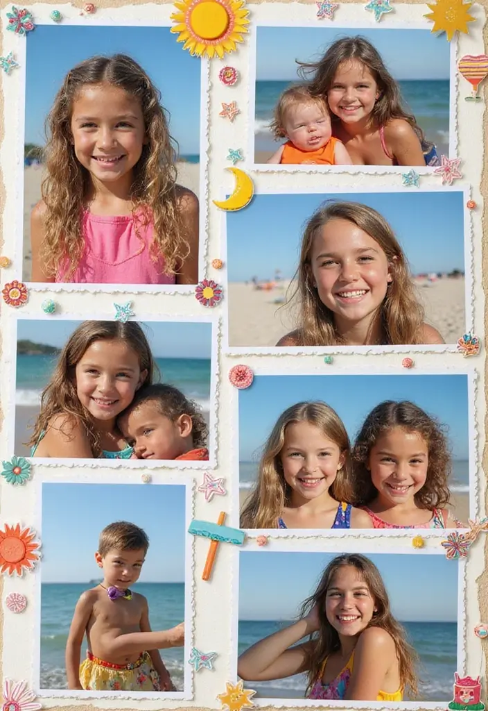 30 Beach Scrapbook Ideas for Your Summer Memories - 19. Beach Buddy Photos