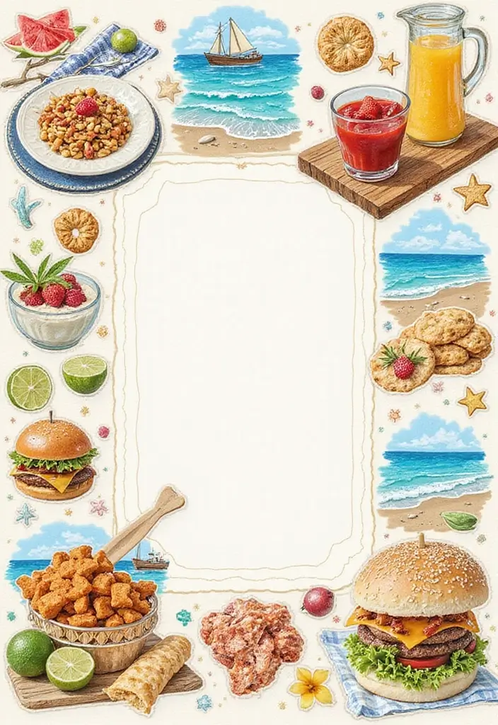 30 Beach Scrapbook Ideas for Your Summer Memories - 21. Beach Recipe Section