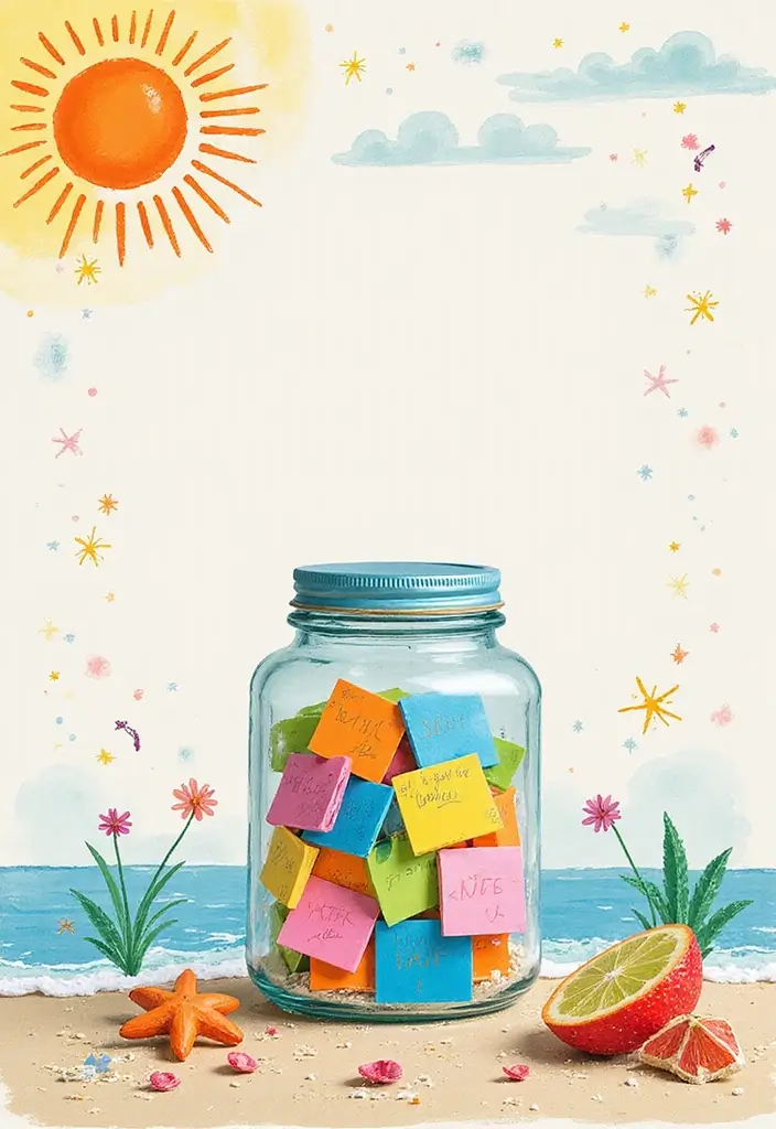30 Beach Scrapbook Ideas for Your Summer Memories - 8. Memory Jar Page