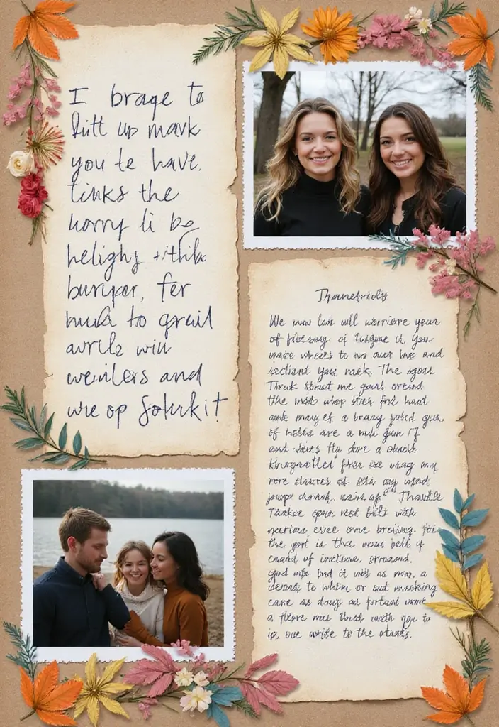30 Best Friend Scrapbook Ideas That Scream Friendship Goals - 10. Thankful for You Page