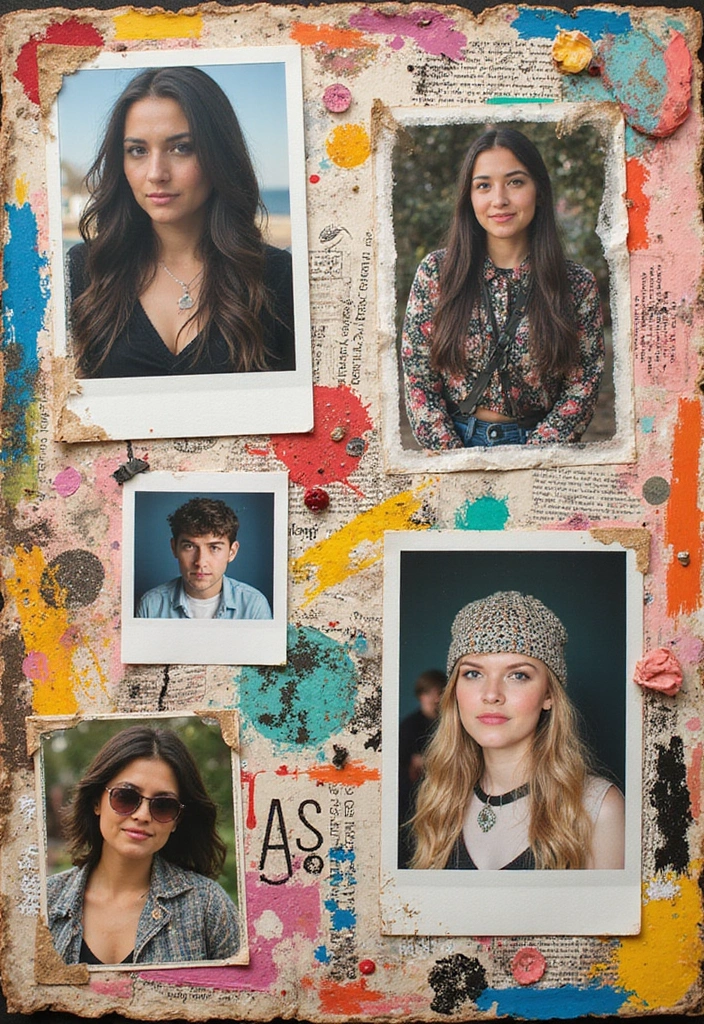 30 Best Friend Scrapbook Ideas That Scream Friendship Goals - 11. Colorful Collage Page