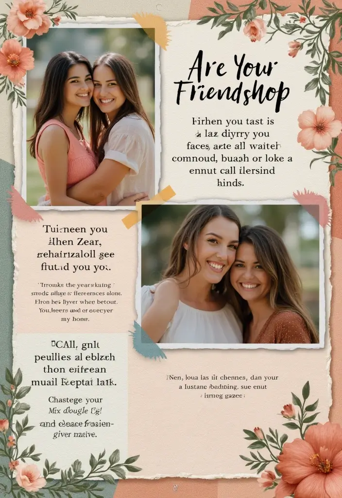 30 Best Friend Scrapbook Ideas That Scream Friendship Goals - 19. Scrapbook of Support Page