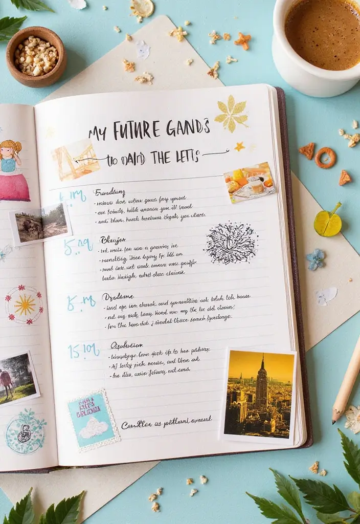 30 Best Friend Scrapbook Ideas That Scream Friendship Goals - 25. Our Future Goals Page