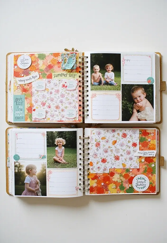 30 Best Friend Scrapbook Ideas That Scream Friendship Goals - 4. Seasonal Scrapbook Sections