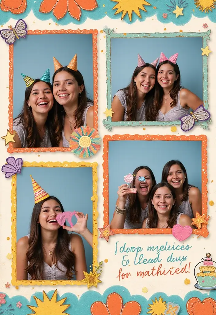 30 Best Friend Scrapbook Ideas That Scream Friendship Goals - 5. DIY Photo Booth Page