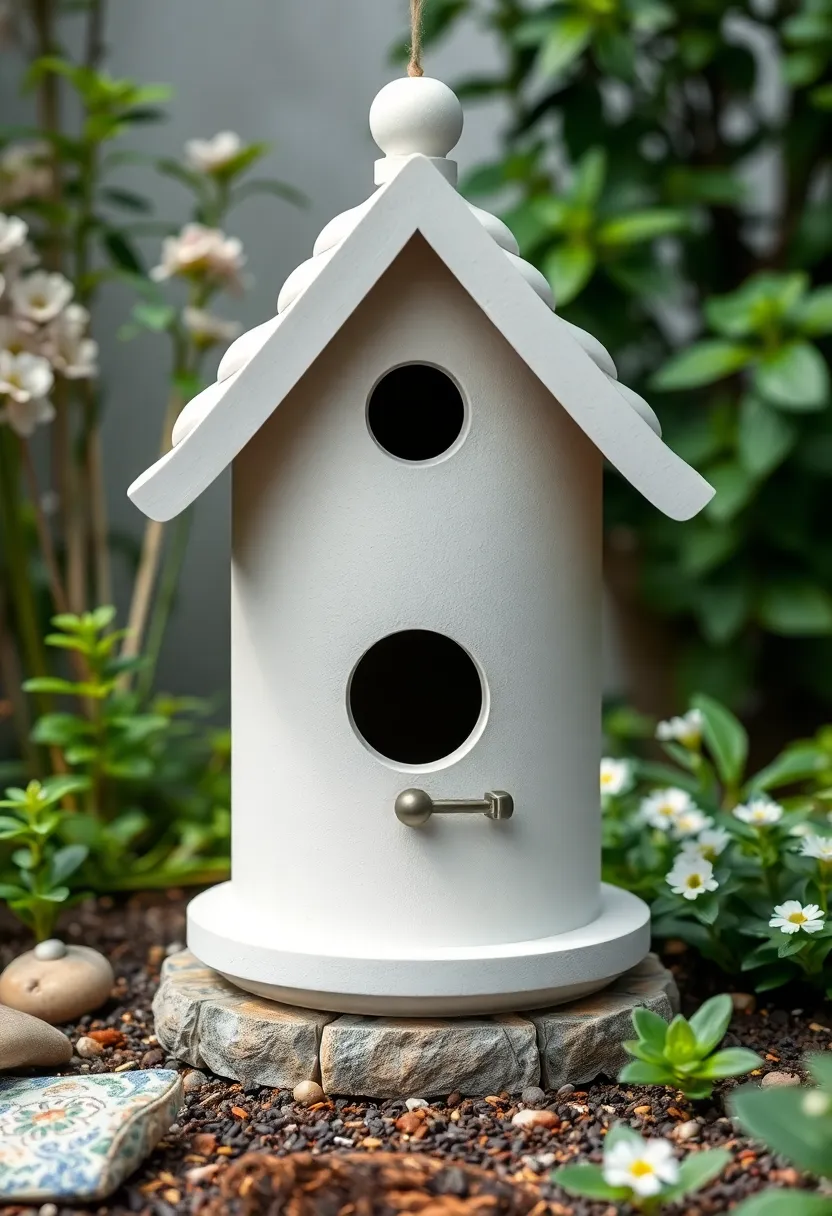 30 Bird House Painting Ideas for a Whimsical Garden - 28. Zen Garden
