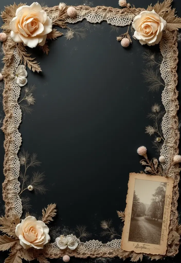 30 Black and White Scrapbook Ideas with Chic Contrast - 10. Vintage Charm