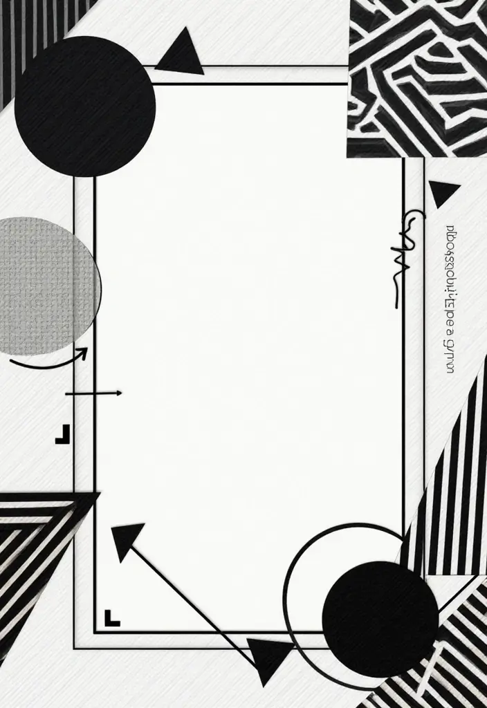 30 Black and White Scrapbook Ideas with Chic Contrast - 2. Geometric Patterns