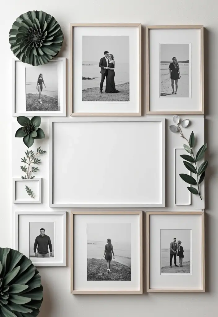 30 Black and White Scrapbook Ideas with Chic Contrast - 22. Minimalist Photo Blocks