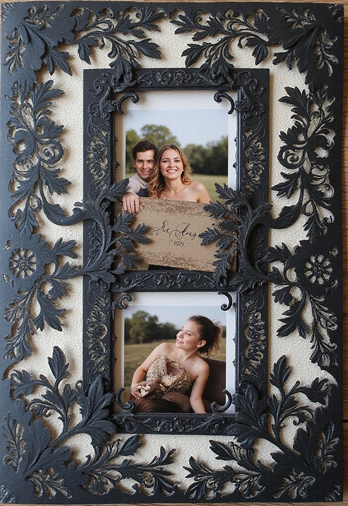 30 Black and White Scrapbook Ideas with Chic Contrast - 25. Artistic Cut-Outs