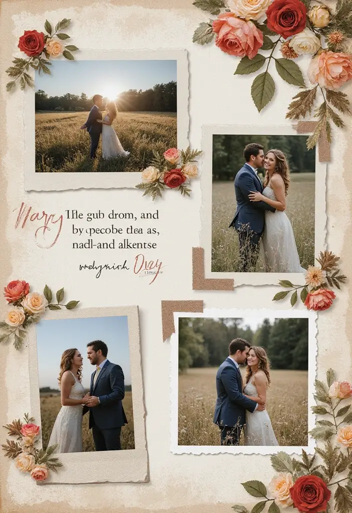 30 Black and White Scrapbook Ideas with Chic Contrast - 28. Storybook Layout