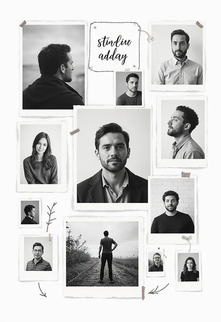 30 Black and White Scrapbook Ideas with Chic Contrast - 29. Black and White Icons