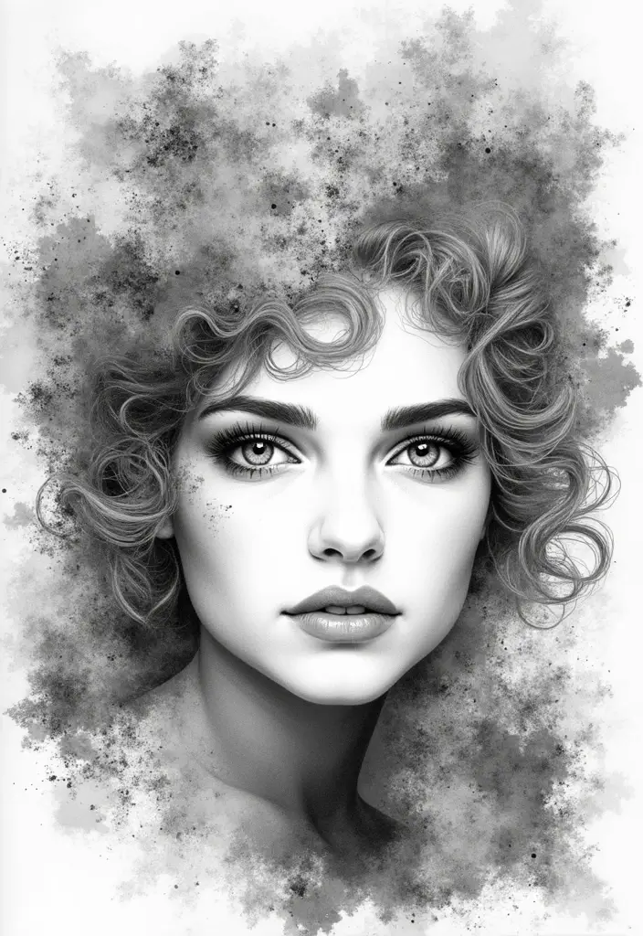 30 Black and White Scrapbook Ideas with Chic Contrast - 9. Monochrome Art