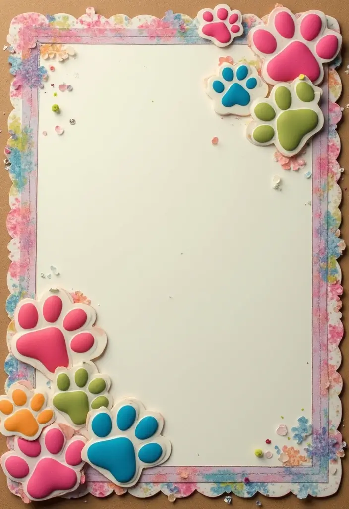 30 Cat Scrapbook Ideas for Every Proud Cat Parent - 1. Paw Print Page