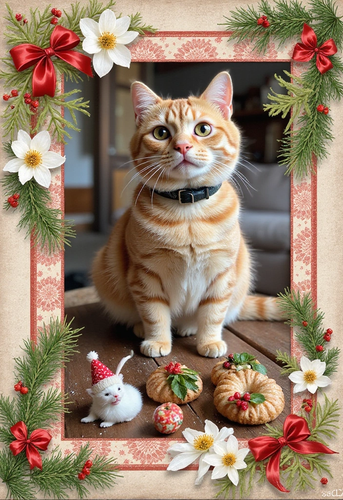 30 Cat Scrapbook Ideas for Every Proud Cat Parent - 17. Holiday Celebrations