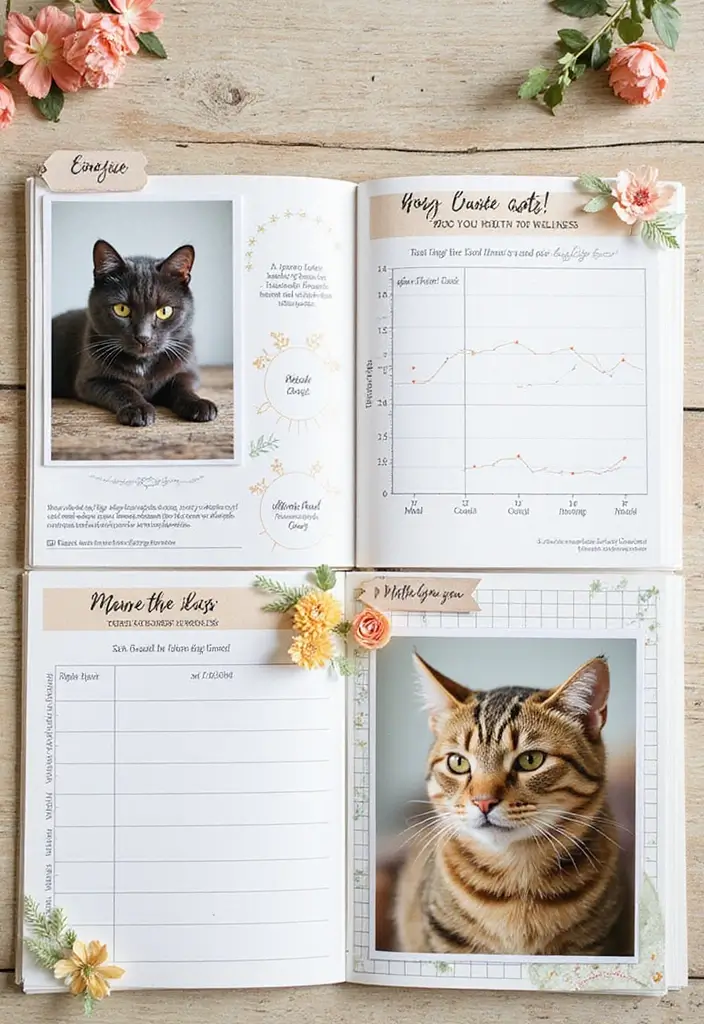 30 Cat Scrapbook Ideas for Every Proud Cat Parent - 21. Cat Health & Wellness
