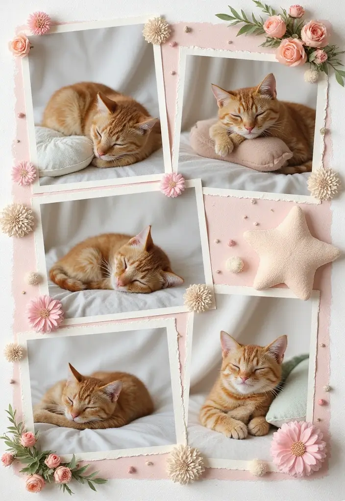 30 Cat Scrapbook Ideas for Every Proud Cat Parent - 28. Cat’s Favorite Spots for Naps