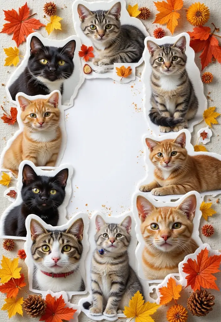 30 Cat Scrapbook Ideas for Every Proud Cat Parent - 3. Themed Photo Collage