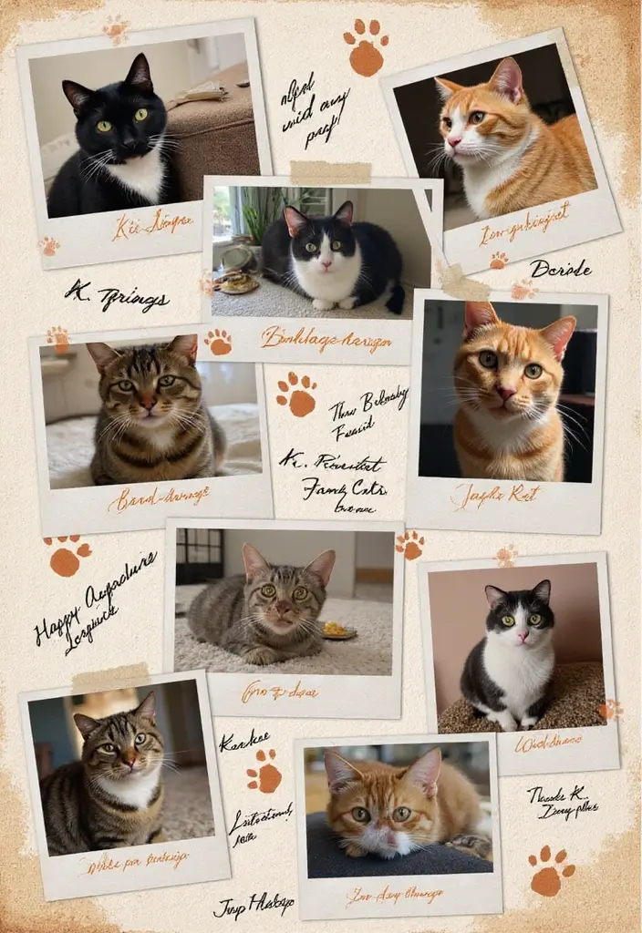 30 Cat Scrapbook Ideas for Every Proud Cat Parent - 4. Cat Meet-Up Memories