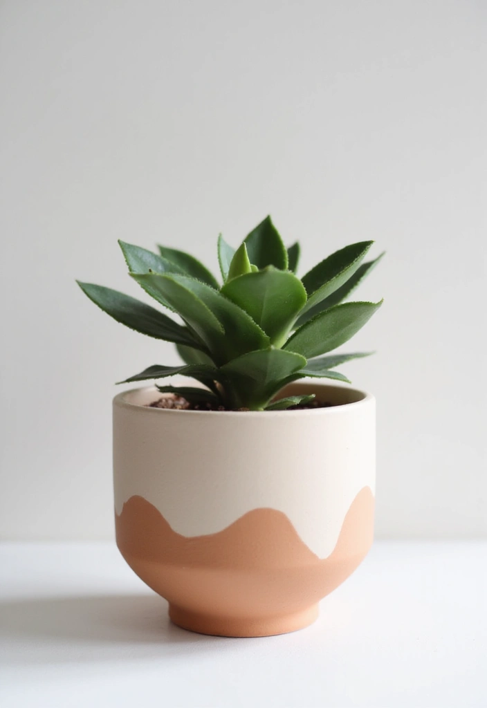 30 Clay Flower Pot Painting Ideas for Creative Decor - 16. Minimalist Art