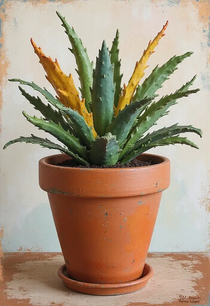 30 Clay Flower Pot Painting Ideas for Creative Decor - 25. Unique Brush Strokes