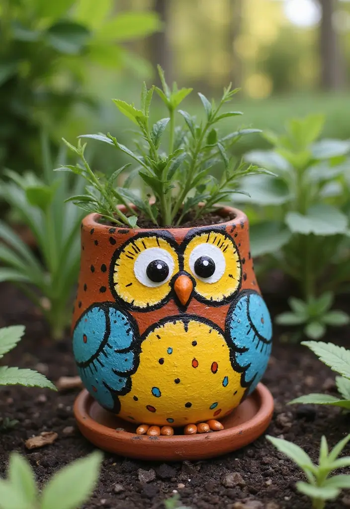 30 Clay Flower Pot Painting Ideas for Creative Decor - 4. Whimsical Animal Designs