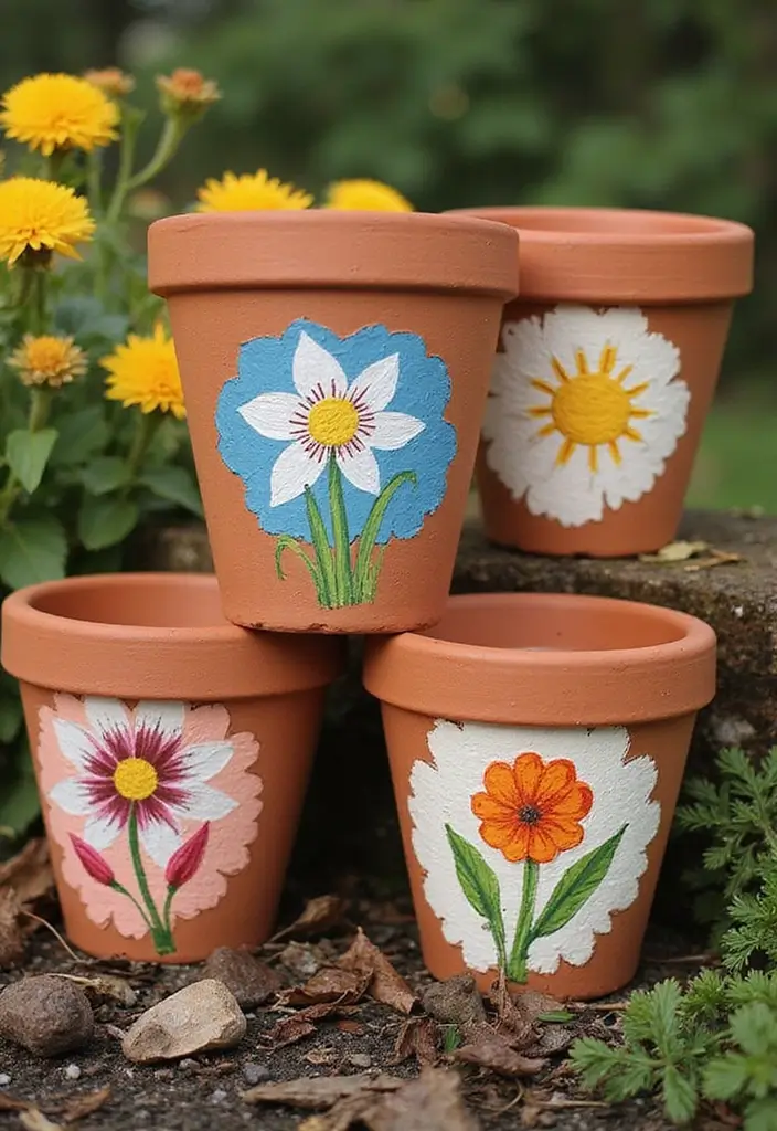 30 Clay Flower Pot Painting Ideas for Creative Decor - 9. Seasonal Themes