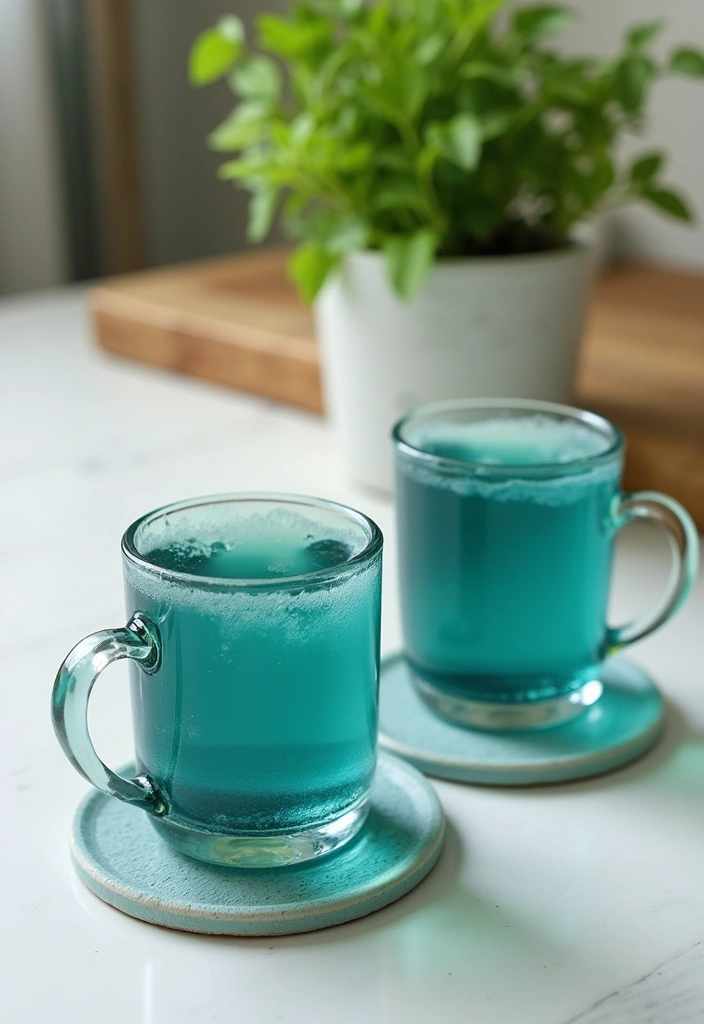 30 Coaster Painting Ideas for Unique Table Decor - 9. Ombre Effect Coasters