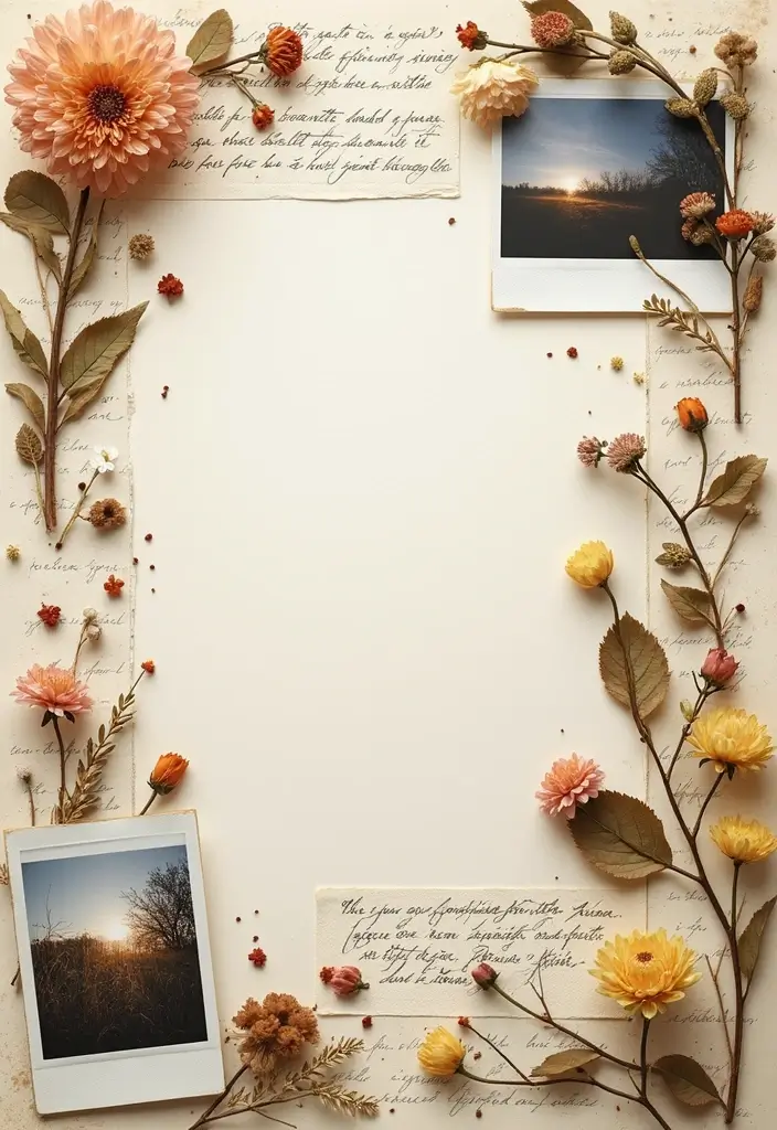 30 Creative Trip Scrapbook Ideas to Capture Every Adventure - 3. Nature’s Touch