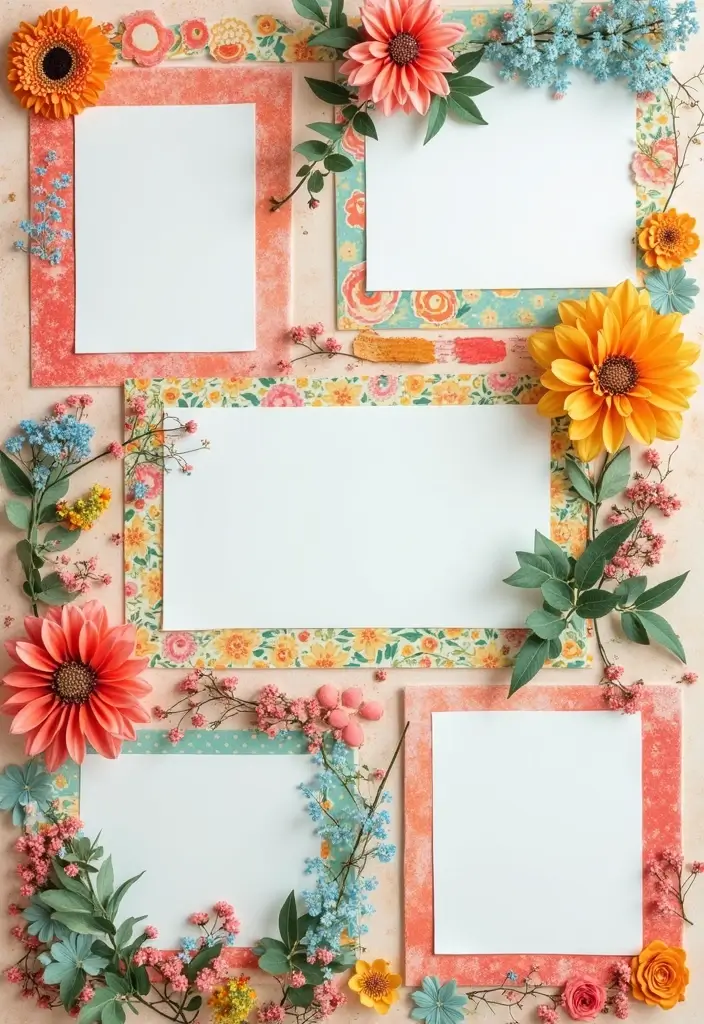 30 Creative Trip Scrapbook Ideas to Capture Every Adventure - 6. Colorful Washi Tape Borders