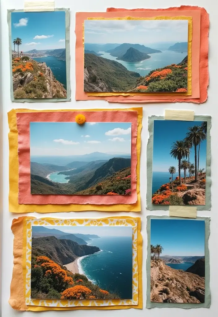30 Creative Trip Scrapbook Ideas to Capture Every Adventure - 7. Layered Photo Mats