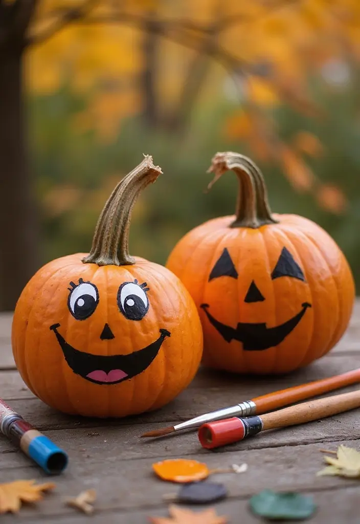 30 Cute Couple Pumpkin Painting Ideas for Fall Dates 1 30 Cute Couple Pumpkin Painting Ideas for Fall Dates - 1. Classic Jack-o'-Lanterns with a Twist