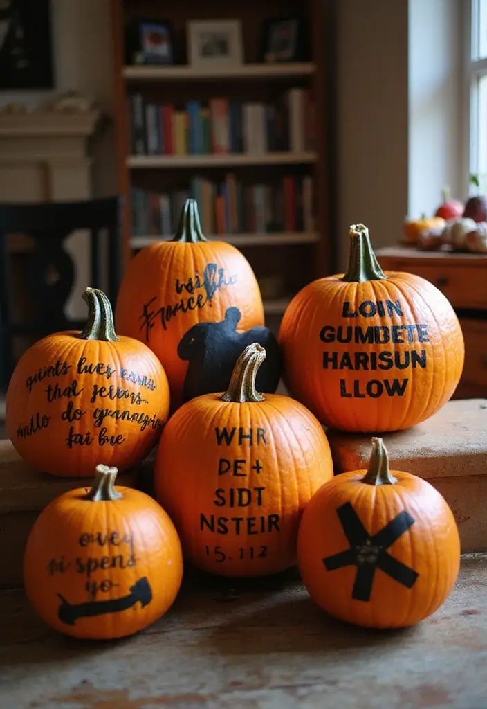 30 Cute Couple Pumpkin Painting Ideas for Fall Dates 87 30 Cute Couple Pumpkin Painting Ideas for Fall Dates - 17. Movie-Inspired Pumpkins