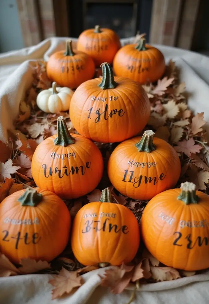 30 Cute Couple Pumpkin Painting Ideas for Fall Dates 100 30 Cute Couple Pumpkin Painting Ideas for Fall Dates - 20. Tie the Knot