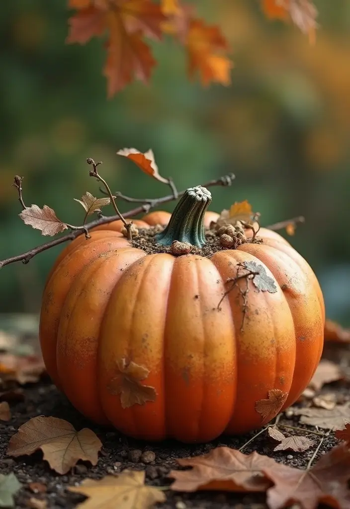 30 Cute Couple Pumpkin Painting Ideas for Fall Dates 115 30 Cute Couple Pumpkin Painting Ideas for Fall Dates - 25. Inspired by Nature