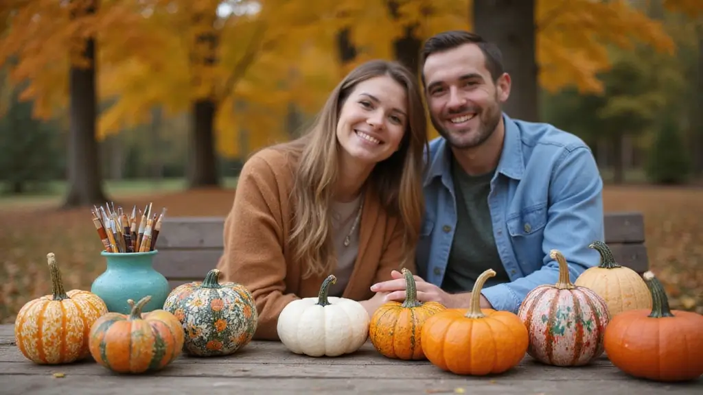 30 Cute Couple Pumpkin Painting Ideas for Fall Dates