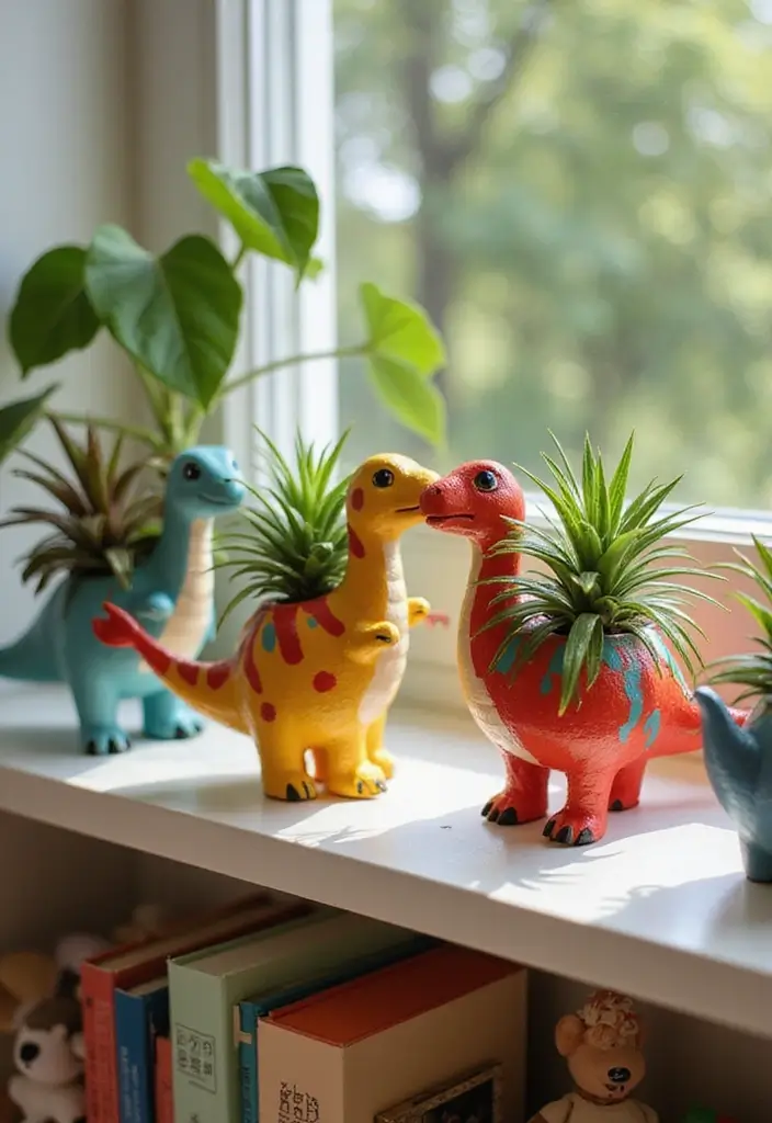 30 Cute Pottery Painting Ideas That’ll Melt Your Heart 54 30 Cute Pottery Painting Ideas That’ll Melt Your Heart - 10. Fun Dinosaur Plant Holders
