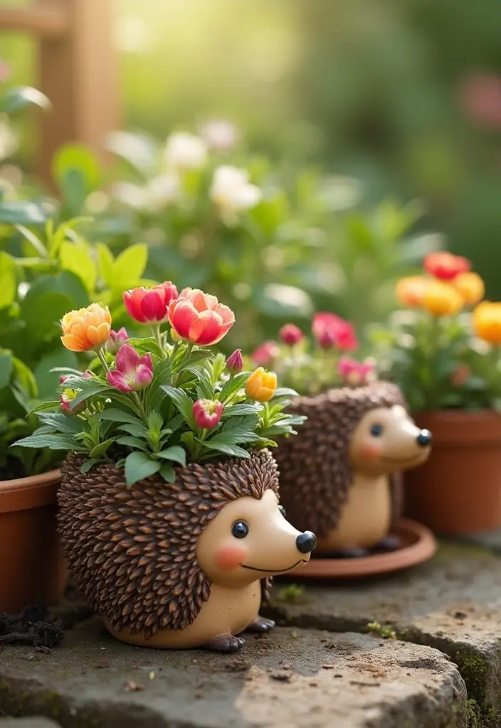 30 Cute Pottery Painting Ideas That’ll Melt Your Heart 74 30 Cute Pottery Painting Ideas That’ll Melt Your Heart - 14. Adorable Hedgehog Pots