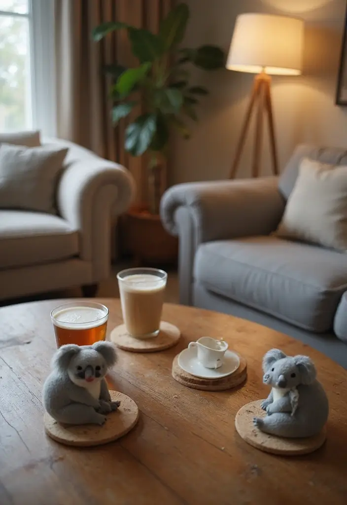 30 Cute Pottery Painting Ideas That’ll Melt Your Heart 84 30 Cute Pottery Painting Ideas That’ll Melt Your Heart - 16. Sweet Koala Coasters