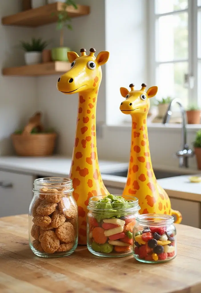 30 Cute Pottery Painting Ideas That’ll Melt Your Heart 99 30 Cute Pottery Painting Ideas That’ll Melt Your Heart - 19. Quirky Giraffe Jars