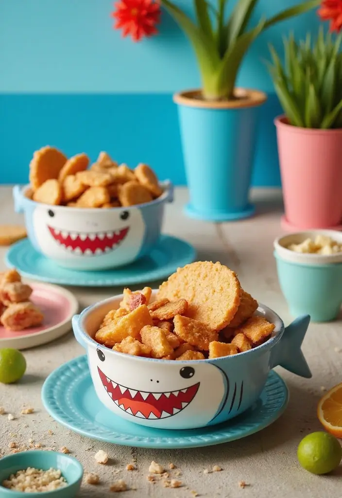 30 Cute Pottery Painting Ideas That’ll Melt Your Heart 142 30 Cute Pottery Painting Ideas That’ll Melt Your Heart - 30. Fun Shark Bowls