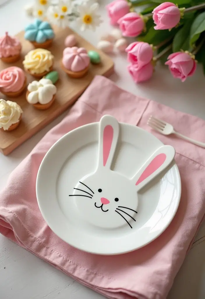 30 Cute Pottery Painting Ideas That’ll Melt Your Heart 34 30 Cute Pottery Painting Ideas That’ll Melt Your Heart - 6. Delightful Bunny Plates