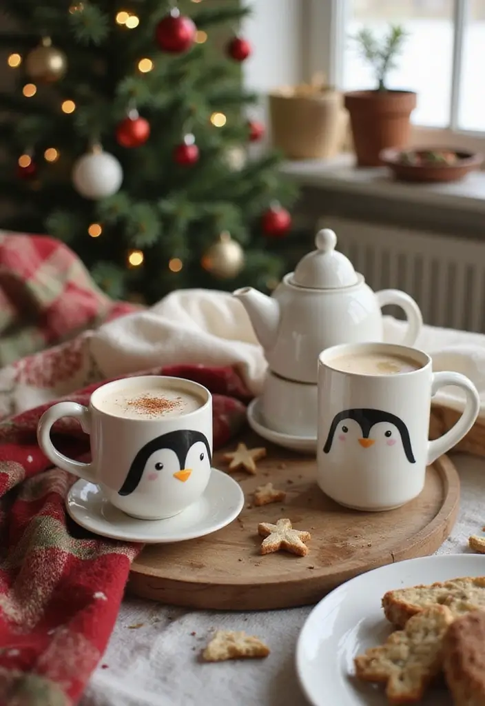 30 Cute Pottery Painting Ideas That’ll Melt Your Heart 49 30 Cute Pottery Painting Ideas That’ll Melt Your Heart - 9. Cute Penguin Cups