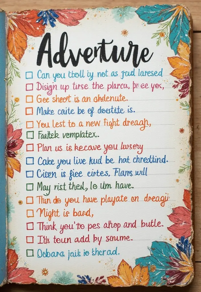 30 Cute Scrapbook Ideas for Your Boyfriend to Melt His Heart - 15. Bucket List Together