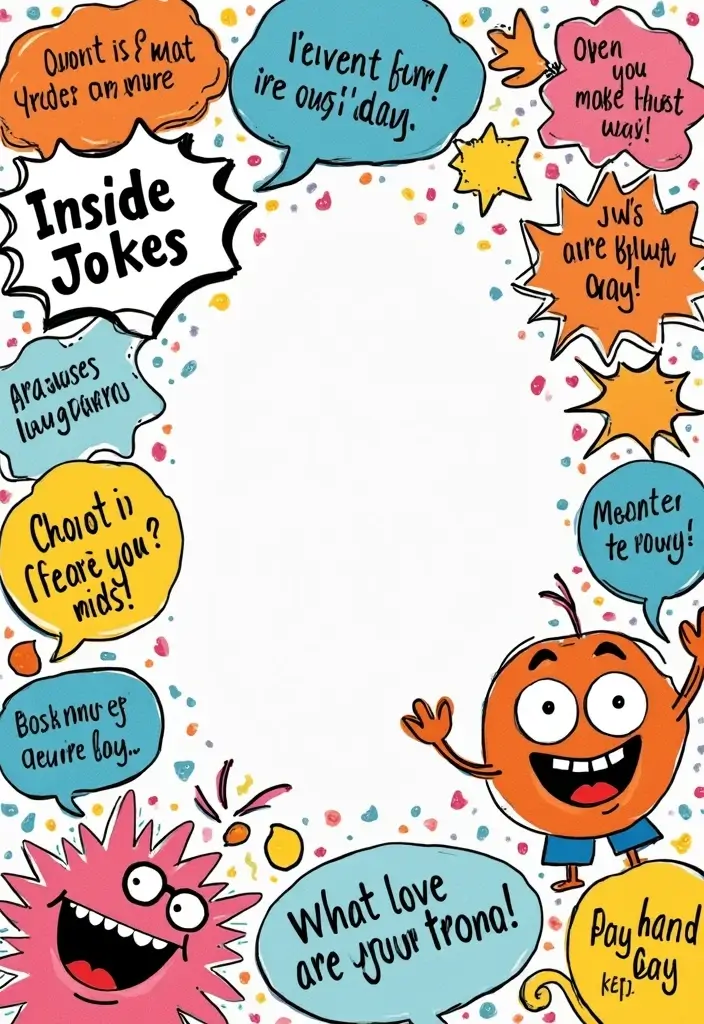 30 Cute Scrapbook Ideas for Your Boyfriend to Melt His Heart - 17. Inside Jokes Page