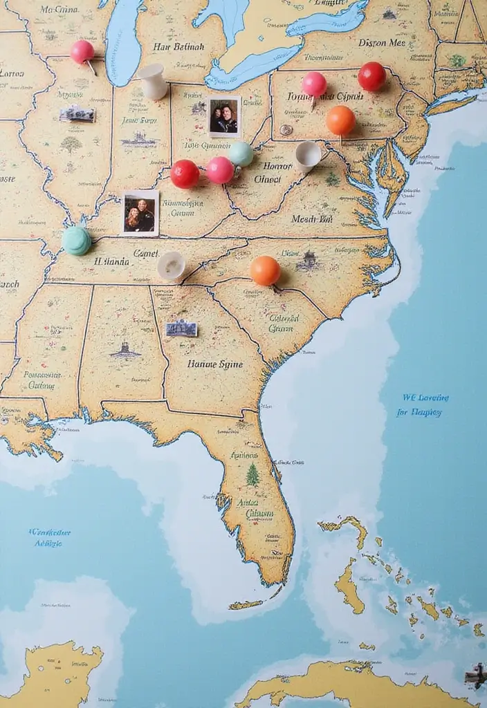 30 Cute Scrapbook Ideas for Your Boyfriend to Melt His Heart - 20. DIY Love Map