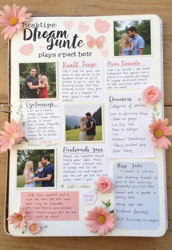 30 Cute Scrapbook Ideas for Your Boyfriend to Melt His Heart - 27. Dream Date Experiences