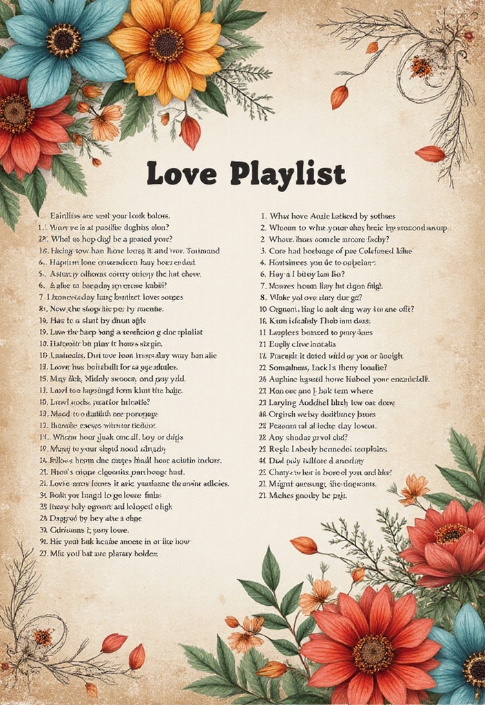 30 Cute Scrapbook Ideas for Your Boyfriend to Melt His Heart - 28. Our Love Playlist