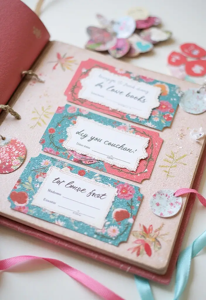 30 Cute Scrapbook Ideas for Your Boyfriend to Melt His Heart - 3. Coupon Book for Love