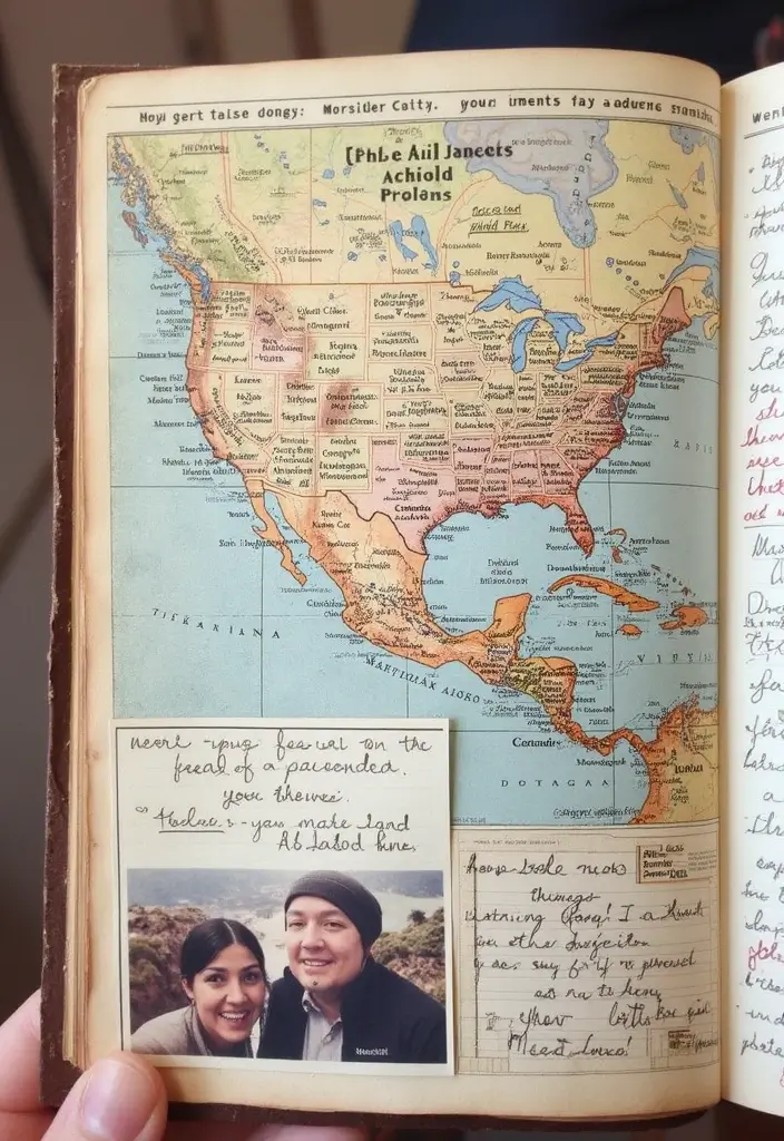 30 Cute Scrapbook Ideas for Your Boyfriend to Melt His Heart - 7. Long-Distance Love
